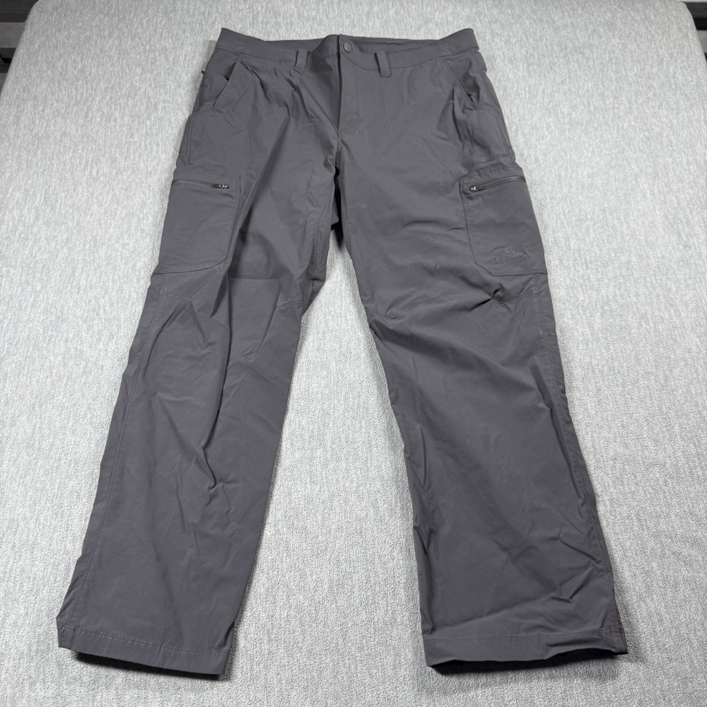 L.L. Bean Pants Mens 36x30 Gray Cargo Vista Trekking Stretch Hiking Outdoor